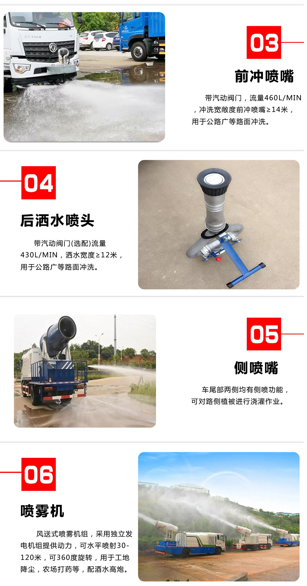 東風(fēng)小多利卡抑塵灑水車國六5立方/30-40米霧炮